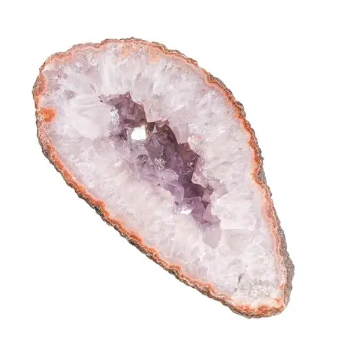 Produktbild: Nupuyai Achat Geode Stein Kristall Cluster Druse Rohstein Mineralstein Heilstein Feng Shui Naturstein Achat Dekoration für Haus Garten, klein