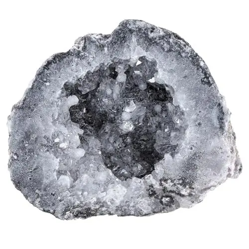 Produktbild: Nupuyai Natürlicher Achat Stein Druse Geode Kristall Rohstein, Unregelmäßiger Achat Kristall Mineralien Stein Feng Shui Heilstein Achat Deko für Garten Haus, Groß