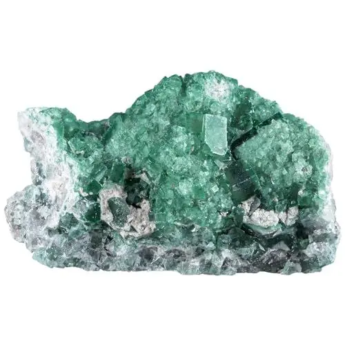 Produktbild: Nupuyai Natürlicher Grüner Fluorit Stein Kristall Druse Rohstein Edelstein Cluster Großer Mineralstein Heilstein Feng Shui Dekoration