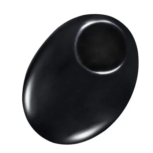 Produktbild: Nupuyai Obsidian Handschmeichler Stein Daumenstein Edelstein Oval Kristall Heilstein für Ängste und Stress, Meditation, Massage, Gua Sha, SPA
