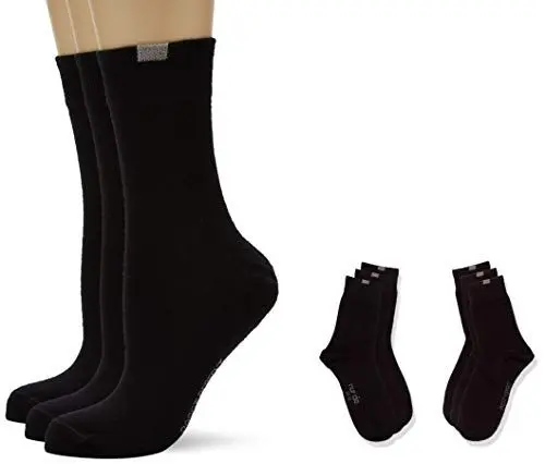 Produktbild: Nur Die Damen 9er Pack Passt Perfekt Atmungsaktive Baumwolle Einfarbig Komfortbund Ohne Drückende Naht Socken, Schwarz, 39-42 EU