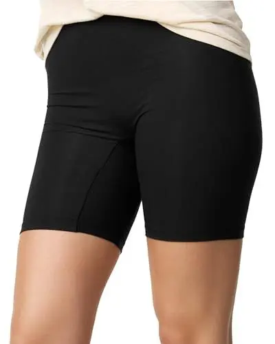 Produktbild: Nur Die Reibungslos Shorts Radlerhose Radler Kurze Leggings Unterziehhose Hose unter Kleid Rock Unterhose mit Bein Damen, Schwarz, XL