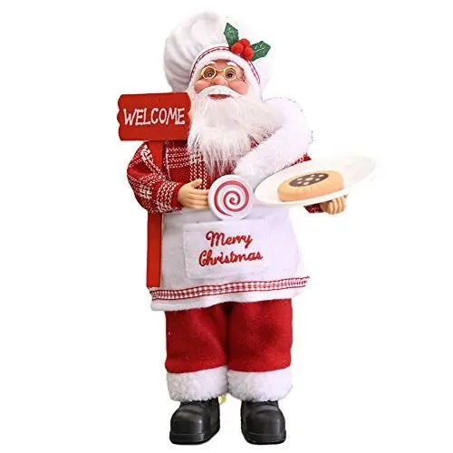 Produktbild: Nurnesy Lebensechte Weihnachtsmann-Figur – Weihnachtliche Tischdekoration, Festliche Weihnachtsmann-Puppe Als Dekoration für Zuhause und Büro (bunt (C))