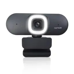 Produktbild: Nuroum V32AFL 4K Webcam mit Ringlicht, Einstellbares Blickfeld/Autofokus/Auto-Framing 1080P 60fps PC Kamera mit Mikrofon Rauschunterdrückung/Lichtkorrektur, USB Plug&Play für Streaming OBS/Zoom/Teams