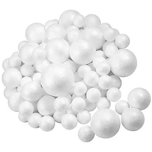 Produktbild: NUSITOU 100st Weiße Schaumstoffkugel Leere Schaumstoffkugel Schaumstoffbälle Zum Basteln Schaumstoffkugel Ziert Kleine Schaumkugeln Partybälle Schaumkugeln Selber Machen Party-schaumkugeln