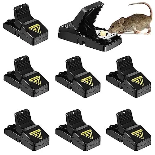 Produktbild: Nutabevr 8 Stück Mausefalle, Wiederverwendbare Clip Rattenfalle, Hochempfindliche Schnallen Struktur, Schlagfalle, Mouse Trap für Küchen, Gärten, Lagerhallen, Keller und mehr