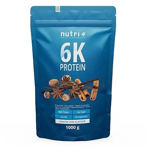 Produktbild: Nutri + Proteinpulver Winter Chai 1000 g - Eiweißpulver ohne Aspartam, Laktose und Gentechnik - Weihnachten Special Shake - 1 kg Protein Pulver
