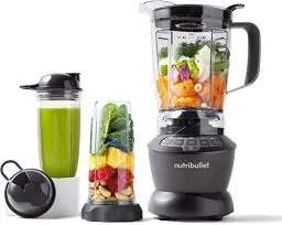 Produktbild: nutribullet Full Size Blender, Elektrischer Mixer, Multifunktionaler Stabmixer, Professioneller Mixer, 1000 Watt Leistung, 1,6l Becher, grau, NBF450DG