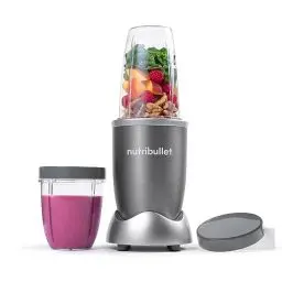 Produktbild: nutribullet Original 600, Elektrischer Mixer, Zerkleinerer, Smoothiemixer, Smoothie Maker, 600 W, To Go becjer 700ml und 500ml Grau, NB606DG, Regulär, 1er Pack