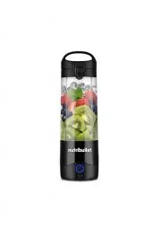 Produktbild: nutribullet Portable Mixer, 475ml BPA-freies Tritan Becher, Mini-Mixer mit 4-Punkt-Edelstahlklinge, Multifunktionsmixer, USB-C-Ladegerät, 15+ Mixvorgänge, NBP003B, Black
