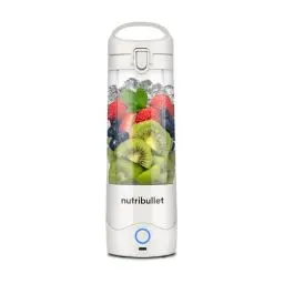 Produktbild: nutribullet Stabmixer, Stabmixer, 475ml BPA frei, Tragbarer Mixer, Multifunktionsmixer, USB-C Ladegerät, über 15 Mixzyklen, Weiß, NBP003W