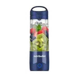 Produktbild: nutribullet Stabmixer, Stabmixer, 475ml BPA frei, Tragbarer Mixer, Multifunktionsmixer, USB-C Ladegerät, über 15 Mixzyklen, Navy Blauz, NBP003NBL