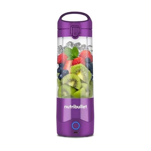 Produktbild: nutribullet Stabmixer, Stabmixer, 475ml BPA frei, Tragbarer Mixer, Multifunktionsmixer, USB-C Ladegerät, über 15 Mixzyklen, Violett, NBP003PU