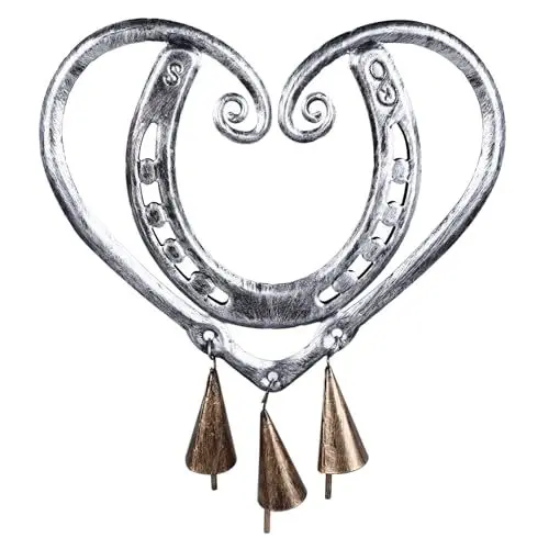Produktbild: Herz Windchim Dekoration Wand Hängende Windchim Ornament Hufeisen Liebe Fenster Dekor drinnen im Freien