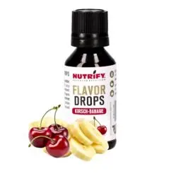 Produktbild: NUTRIFY Flavor Drops Kirsch-Banane 30 ml, Aromatropfen ohne Kalorien, mehr Geschmack in Lebensmittel & Getränke, zuckerfrei, fettfrei, vegan, ohne künstliche Farbstoffe