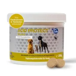 Produktbild: NutriLabs Acid Protect® Kautabletten für Hunde 100 Stk. - Magenkräuter-Tabletten mit Montmorillonit, Flohsamen, Eibisch, Zink, etc. - Gesundheitsprodukte für Hunde - Nahrungsergänzung Hund