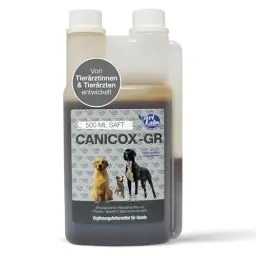 Produktbild: NutriLabs Canicox®-GR Nahrungsergänzung für Senioren-Hunde 500 ml - Nahrungsergänzung für Senioren-Hunde mit MSM, Chondroitin, Glucosamin, Ginseng u.v.m. - Gesundheitsprodukte für Hunde