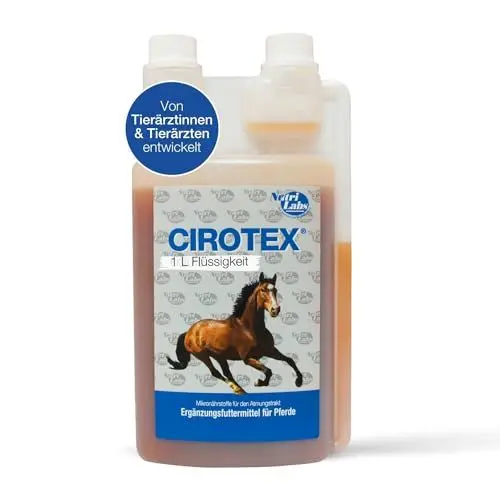 Produktbild: NutriLabs Cirotex® liquid Pferde Kräuter Lunge 1L - Pferde Atemwege Nahrungsergänzung - Saft für den Atemweg - Pferdegesundheit Ergänzung mit Vitamin C - Pferde Husten Nahrungsergänzung