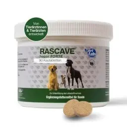 Produktbild: NutriLabs Rascave Hepar Forte Tabletten für Hunde 90 STK. - Leber-Tabletten - B Vitamine für Hunde - Gesundheitsprodukte für Hunde - Nahrungsergänzungsmittel Hund - Leberkomplex