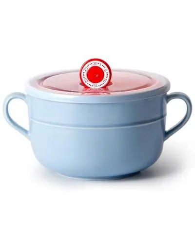 Produktbild: NUTRIUPS 900 ml Mikrowellen Suppenschüssel mit Deckel, Suppentasse mit Griffen,Suppenbehälter