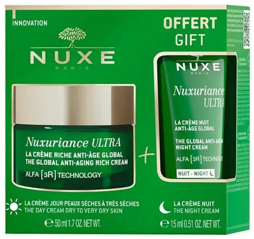 Produktbild: Nuxe Nuxuriance Ultra La Crème Riche Anti-Ã‚ge Global 50 ml + La Crème Nuit Anti-Ã‚ge Global 15 ml Offerte