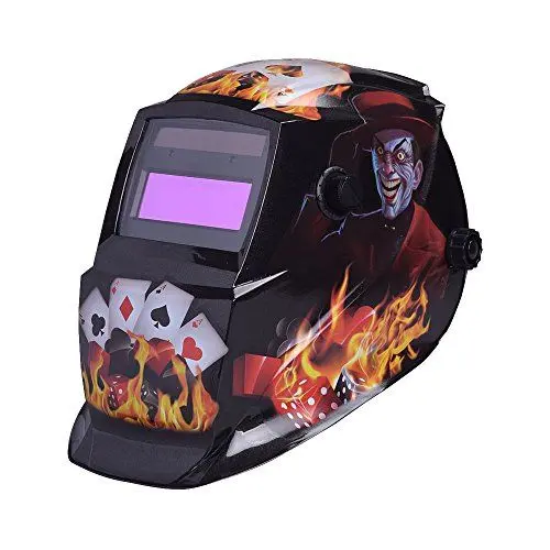 Produktbild: Nuzamas Schweißhelm, solarbetrieben, automatisch verdunkelnd, Gesichtsschutz für Arc TIG MIG Schleifen, Plasmaschneiden mit verstellbarem Farbbereich DIN4/9-13 UV/IV-Schutz DIN16