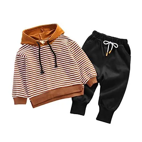 Produktbild: Nwada Baby Jungen Kleidung Set Baby Mädchen Lange Anzüge Unisex Casual Kapuzenpullover Kleinkind Trainingsanzug + Sweatpants 2pcs 3-4 Jahre Size110 cm