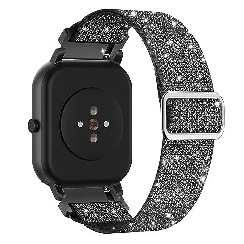 Produktbild: Nylon Armband Amazfit GTS, 20mm Elastische Nylon Glitzer Sport Armband für Amazfit GTR 42mm, Amazfit GTS 2, GTS 2 Mini, GTS 2e, Amazfit GTS 3, Amazfit GTS 4, Amazfit Bip, Bip Lite, Bip S, Bip U