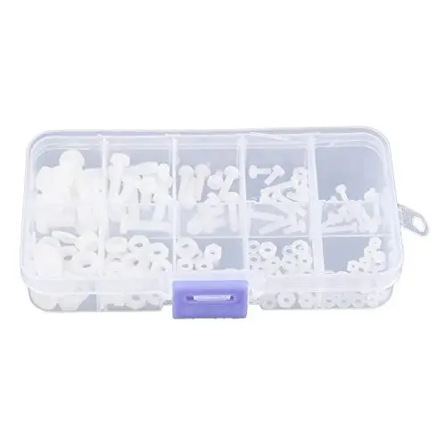 Produktbild: Tbest Befestigungselemente, Polyamid Schrauben M2, M2.5, M3, M4, M5, 150 Stück, für Elektrische und Mechanische Hardware, Sechskant, 4 mm, M4, M5, Industrial
