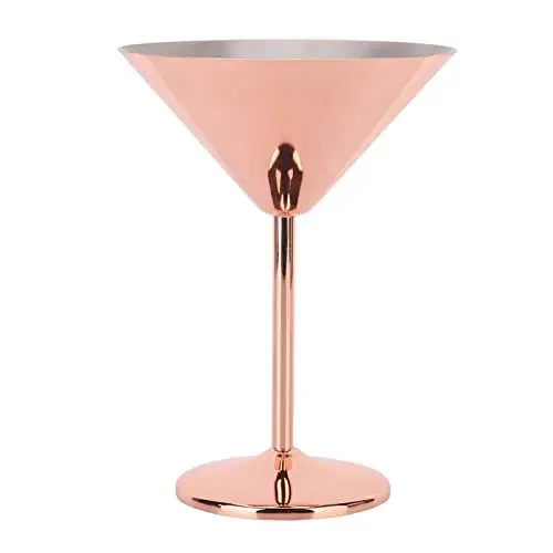 Produktbild: Gavigain Cocktailgläser, 220 ml, Roségold, großes Fassungsvermögen, hohes Glas, Champagnergläser für Hausbars, Picknicks und Partys