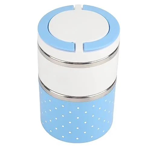 Produktbild: NYSUZHOUJI Zweischichtiger Thermo-Lunchbox-Behälter aus rostfreiem Stahl mit Isolierung für ein Picknick im Freien
