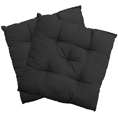 Produktbild: NYVI Stuhlkissen 38x38 cm ComfySeat Anthrazit 2er Set - Sitzkissen mit 6 cm Comfort Sitzpolster - Indoor & Outdoor - Gartenstuhlkissen aus Baumwoll-Mischgewebe - ÖkoTex 100