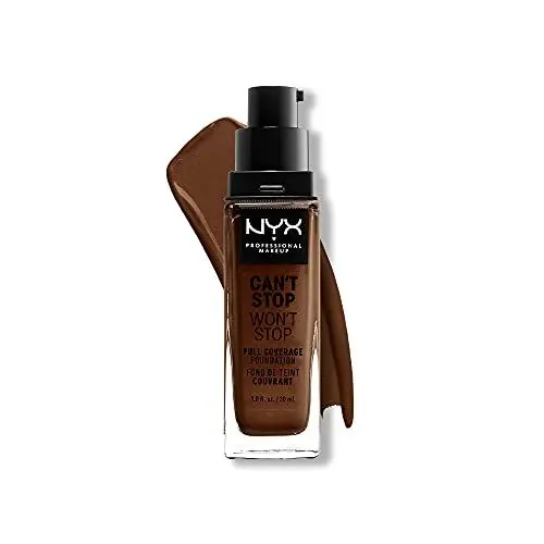 Produktbild: NYX Professional Makeup Can't Stop Won't Stop Full Coverage Foundation, Langanhaltend, Wasserfest, Vegane Formel, Mattierter Teint, Farbton: Deep walnut