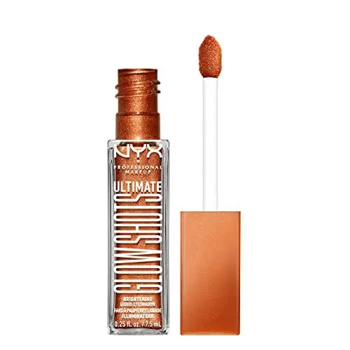 Produktbild: NYX Professional Makeup Flüssiger Lidschatten, 12 Stunden haltbar, Nicht flockend & kein Fallout, Mit Vitamin C, Ultimate Glow Shots, Wow Cacao