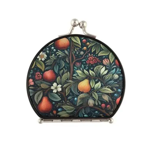 Produktbild: NYYYTTTEU Aquarell Pflaumenbäume Makeup Kleiner Spiegel für Handtaschen,Faltbar Kompaktspiegel Tragbarer Klappspiegel Taschenspiegel für Reisen