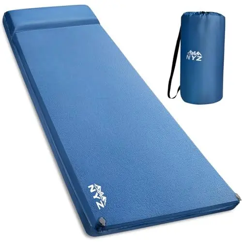 Produktbild: NYZ Isomatte Selbstaufblasend | 8CM Ultradick Schaumstoff-Schlafmatten für Camping mit Kissen | Schnelles Aufblasen in 20 Sek Isomatte Outdoor | Luftmatratze Camping für Zelt/Schlafsack/Reisen/Auto