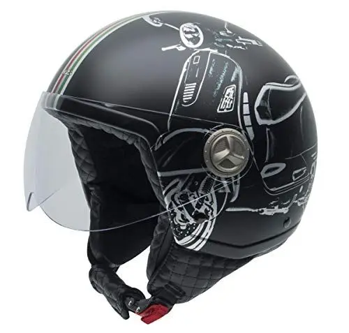 Produktbild: NZI Herren 050267A046XL Zeta Grafik Offenes Gesicht Motorradhelm, Matt B-Vespa Turia, XL