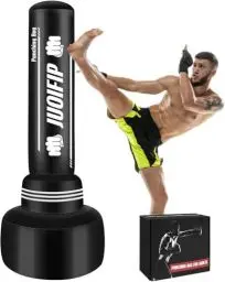 Produktbild: NZQXJXZ 180cm Schwerer Boxsack Erwachsene, Freistehender Boxsack Stehend Aufblasbarer Kickboxsack für Training MMA Muay Thai Fitness