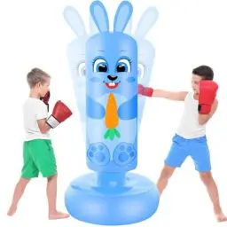 Produktbild: NZQXJXZ Boxsack für Kinder, 168cm Ostern Kinder Boxsack, Indoor Outdoor Bunny Aufblasbaren Boxsack Frei Stehend, Ideal für Ostern Urlaub Geburtstag, Geschenke für das Üben von Karate, Taekwondo, MMA