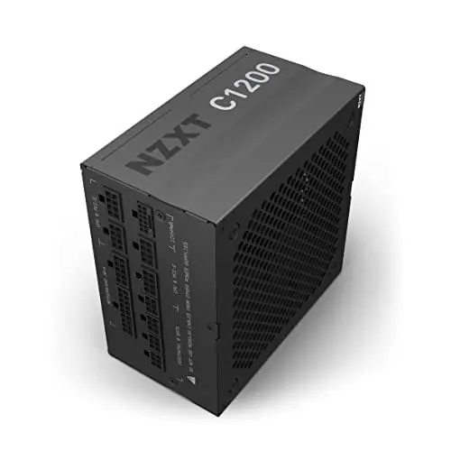 Produktbild: NZXT C1200 PSU - 1200 Watt Gaming PC Netzteil - ATX 3.0 - PCIe 5.0 12VHPWR Anschluss - 80 Plus Gold Effizienz - Voll Modular - Zero Fan Mode - Schwarz ummantelte Kabel - 10 Jahre Garantie - Schwarz