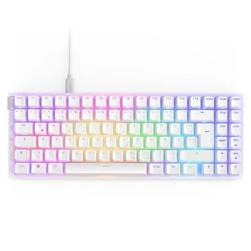 Produktbild: NZXT Function 2 MiniTKL - 2024 Optische Tenkeyless Gamingtastatur | RGB beleuchtet | 8K-Abfragerate | Lineare Opt. Switches | Einstellbare Auslösung | Hot-Swap | Gaming Keyboard | Weiß DE (QWERTZ)