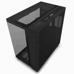 Produktbild: NZXT H9 Elite Dual-Chamber ATX Mid-Tower PC Gaming-Gehäuse - CM-H91EB-01– Enthält 3 x 120mm F120 RGB Duo Lüfter mit Controller – Glasfront, Ober- und Seitenteile - Schwarz