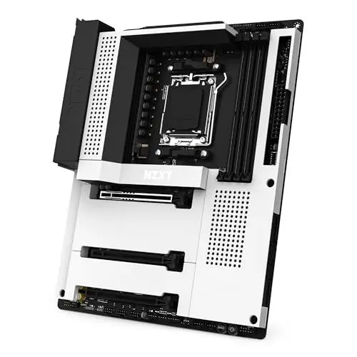 Produktbild: NZXT N7 B650E - AMD B650 Chipsatz - Unterstützt AMD Ryzen 8000 & 7000 Series CPUs (Sockel AM5) - ATX Gaming Motherboard - Integriertes Rear I/O Shield - DDR5 - Wi-Fi 6E - Weiß
