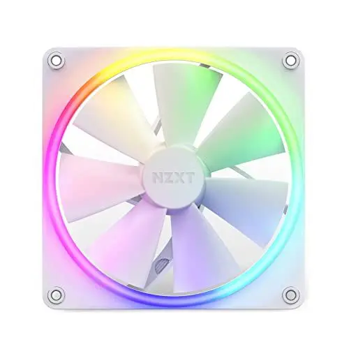 Produktbild: NZXT F140 RGB Fans - RF-R14SF-W1 - Erweiterte Anpassung der RGB-Beleuchtung – Flüsterleise Kühlung – Single (RGB-Lüfter und Controller ERFORDERLICH & NICHT ENTHALTEN) -140mm-Lüfter – Weiß