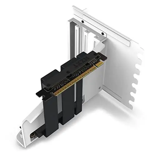 Produktbild: Nzxt Vertical GPU Mounting Kit-AB-RH175-W1-175 mm PCIe 4.0x16 Riser-Kabel – GPU-Halterung Robuste Stahlhalterung, Schwarz/Weiß