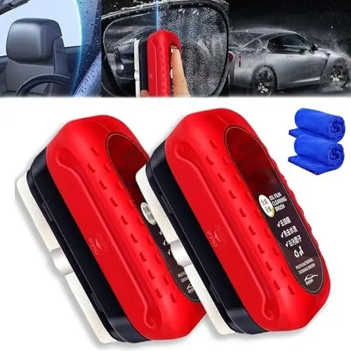 Produktbild: Oaealn Scheibenreiniger, oaealn multifunktionale kfz-ölfilm-reinigungsbürste, Ölabweisende Folie füR Autoscheibe, Oil Film Cleaning Brush, All in One Wipe on Oil Film Remover (2Stücke)