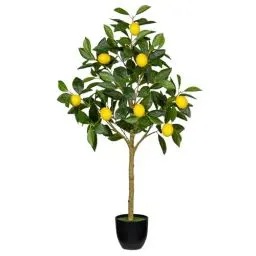 Produktbild: Oairse 90cm Kunstpflanzen Groß Zitronenbaum Kunstpflanze Zitronenbaum Groß im Topf Künstlicher Baum für drinnen und draußen, Moderne Dekoration, Dekoration Badezimmer Wohnzimmer Schlafzimmer Balkon