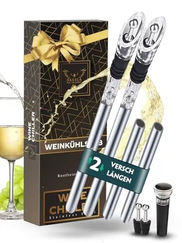 Produktbild: OAKSEA 4pcs Weinkühlstab Muttertagsgeschenk für Mama, Muttertag Geschenk für Frauen, Weinkühler Geschenke für Mutter, Ideales Geburtstagsgeschenk für Weinliebhaber, Flaschenkühler Wein-Zubehör