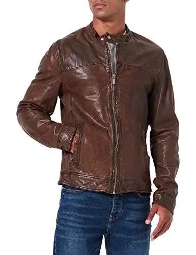 Produktbild: Oakwood Herren Lederjacke Echtleder 60901, Gr. Medium (Herstellergröße: M), Braun (Marron)