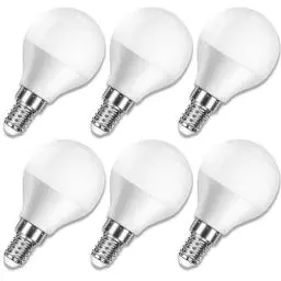 Produktbild: Oaomi E14 Energiesparlampe LED Warmweiß, 5W Glühbirne, 2700K, ersetzt 50W Halogenlampe, Nicht Dimmbar, E14 LED, AC 220V-240V (P-G45)